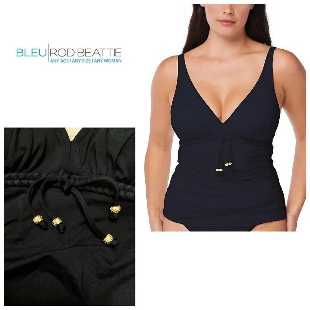 New. Bleu Rod Beattie black tankini 8D-cup. Retails $89